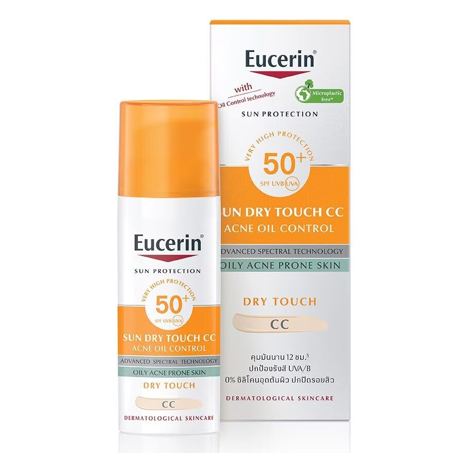 

Eucerin Sun CC Cream Acne Oil Control SPF 50+ PA++++ 50 мл, White