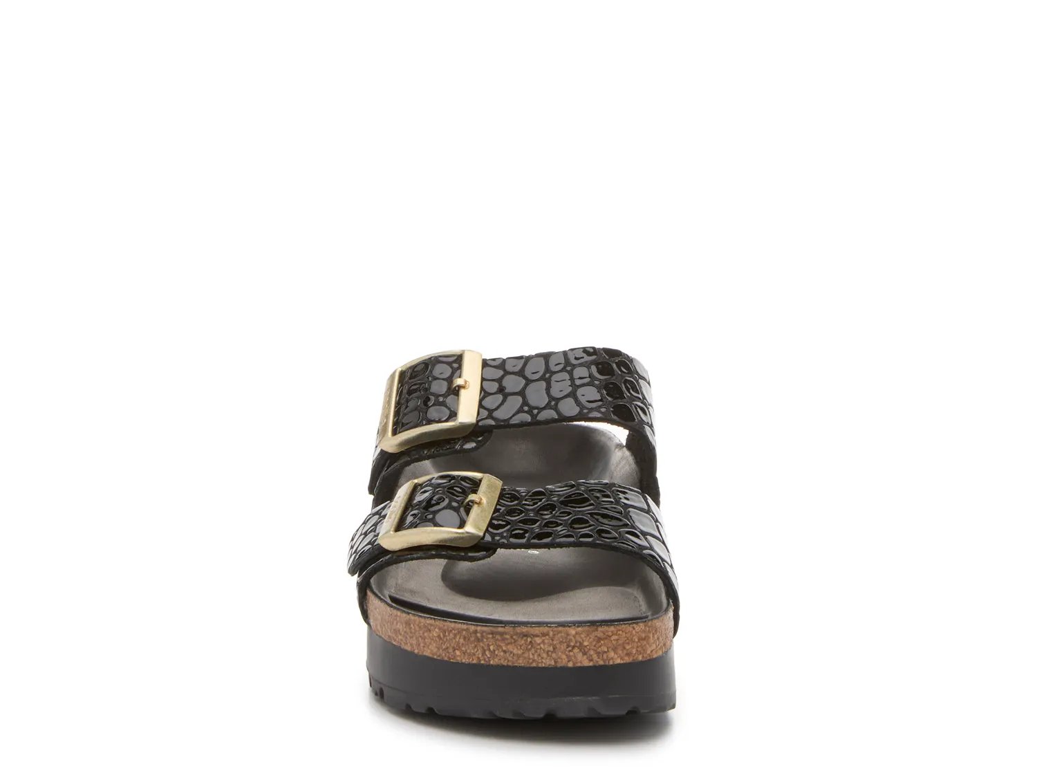 Сандалии Birkenstock Papillio by Birkenstock Arizona Platform Sandal - Women's, Black Patent Synthetic — фото 2