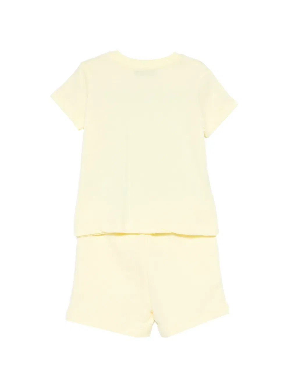 Короткий комплект с логотипом Msgm Kids, желтый — фото 2
