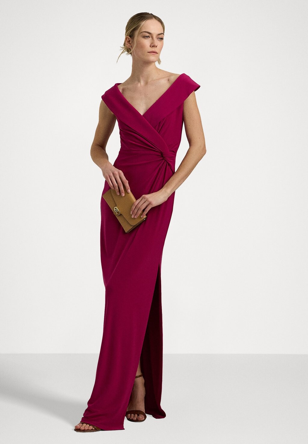 

Вечернее платье JERSEY OFF-THE-SHOULDER GOWN Ralph Lauren, розовый