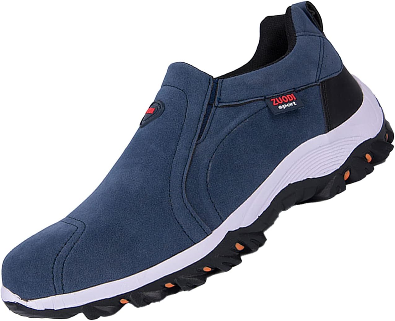 

Мужские замшевые водонепроницаемые походные кроссовки Keilinia, легкие кроссовки с поддержкой свода стопы, низкие, нескользящие, без шнурков, синий