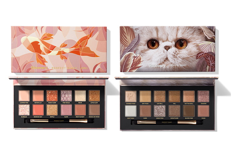 

12 цветов теней для век с дизайном животных, легко растушевываются, шиммер, подчеркивающие глаза, 2 поддона PERFECT DIARY