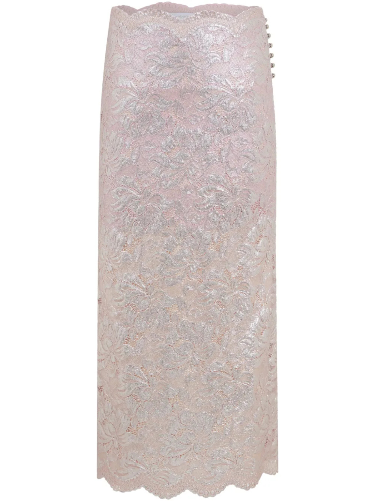 

Кружевная юбка макси Rabanne, розовый