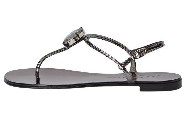 Женские сандалии Anthonia Thong от Giuseppe Zanotti, антрацитовый серый