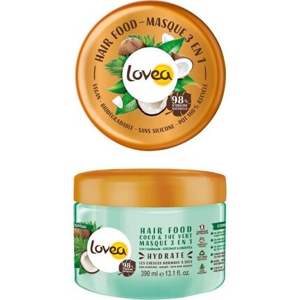 

Lovea Маска для волос 3-в-1 с кокосом и зеленым чаем 390 мл