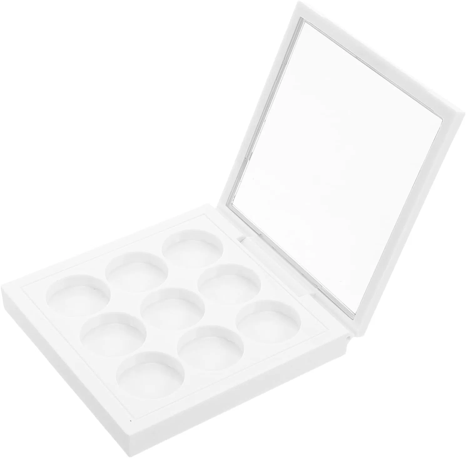 Палетка для теней пустая PENIKOKO белая 9 ячеек 7.5x7.5x1.2 см