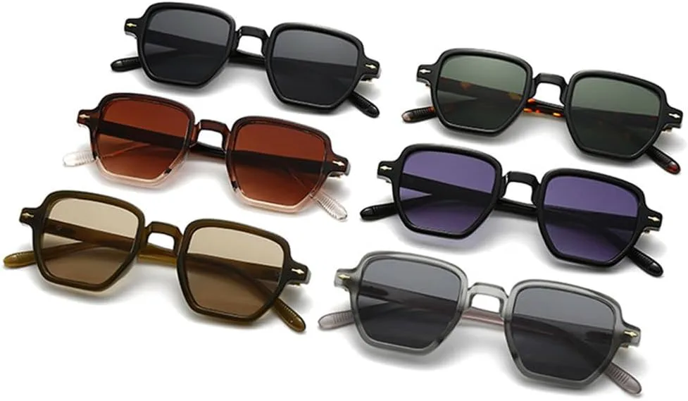 

Ретро женские солнцезащитные очки с заклепками, панк-стиль, мужские темно-зеленые солнцезащитные очки с защитой от УФ-излучения UV400 TKKTLLT, Brown Tea Gradient