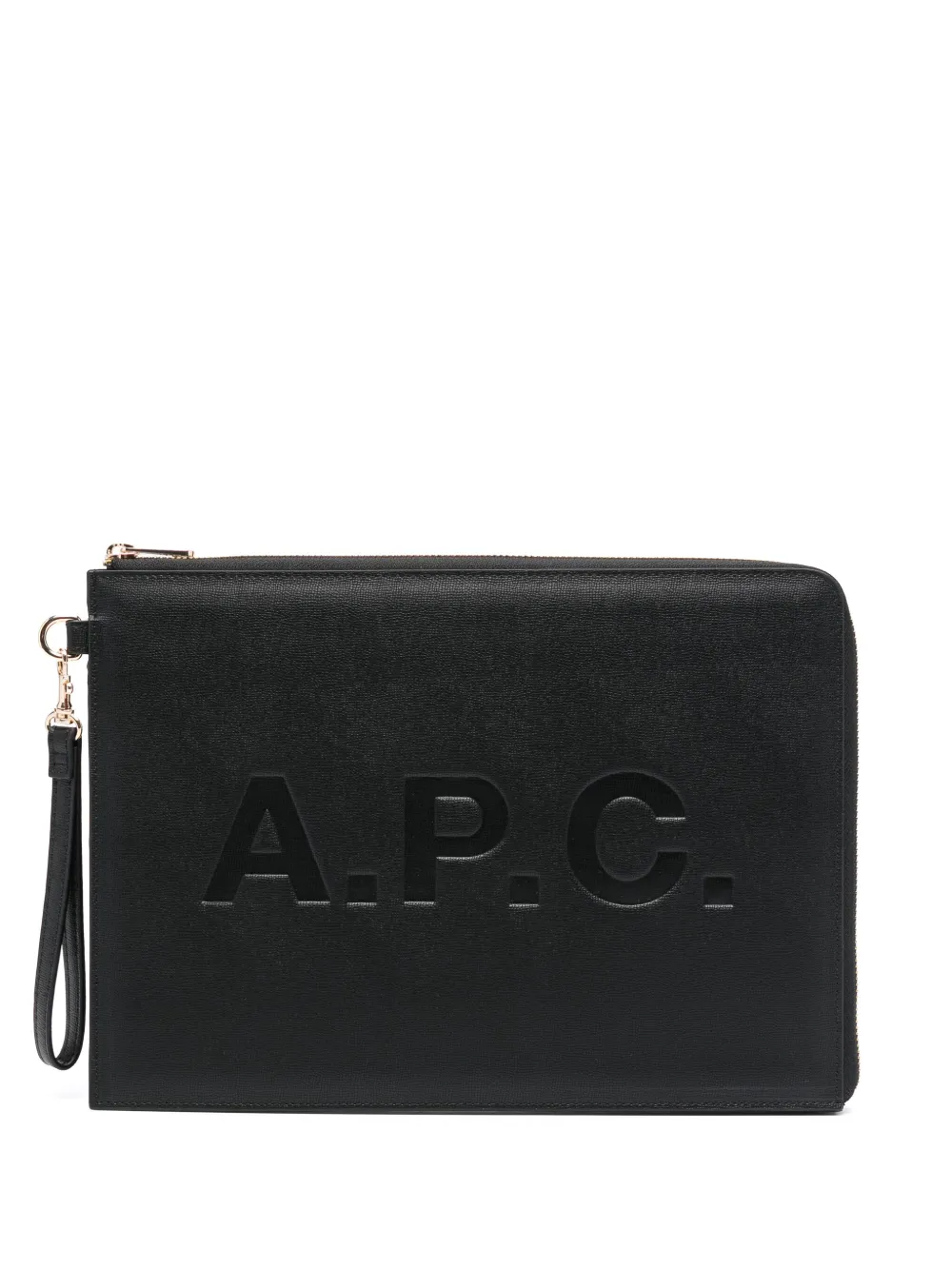

Клатч с тисненым логотипом A.P.C., черный