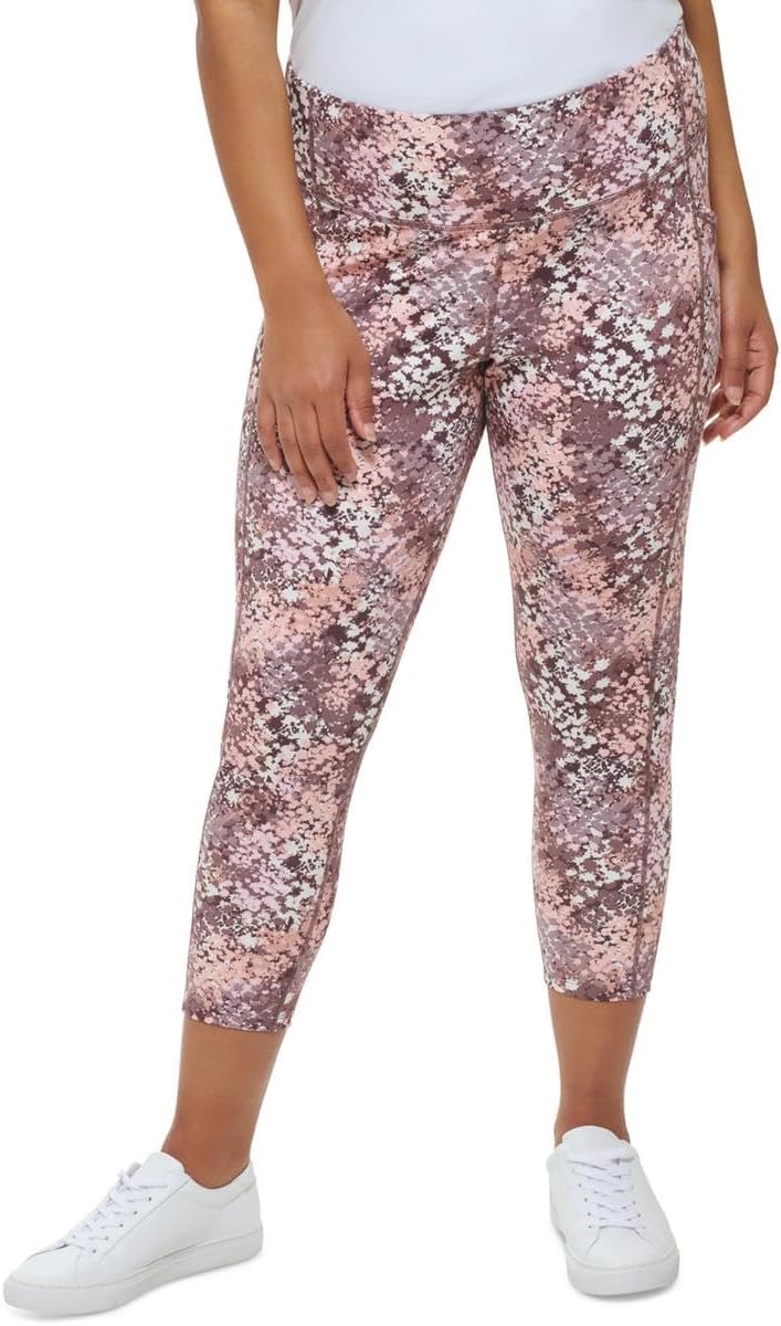 

Леггинсы Calvin Klein Performance Plus Size с принтом и высокой талией длиной 7/8, Conceal Creamsicle