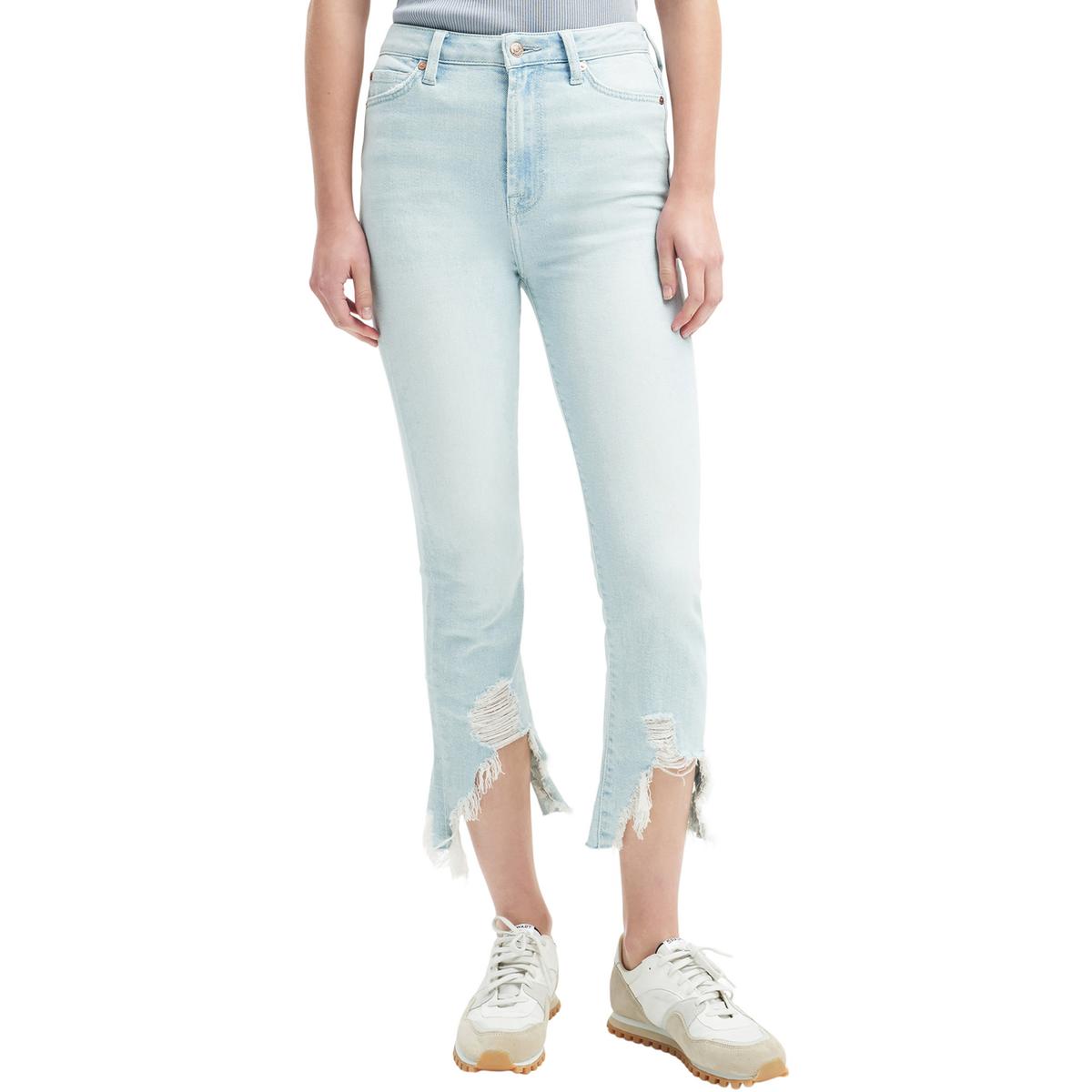 

Винтажные джинсы Luxe с потертостями и расклешенными штанинами 7 For All Mankind, синий