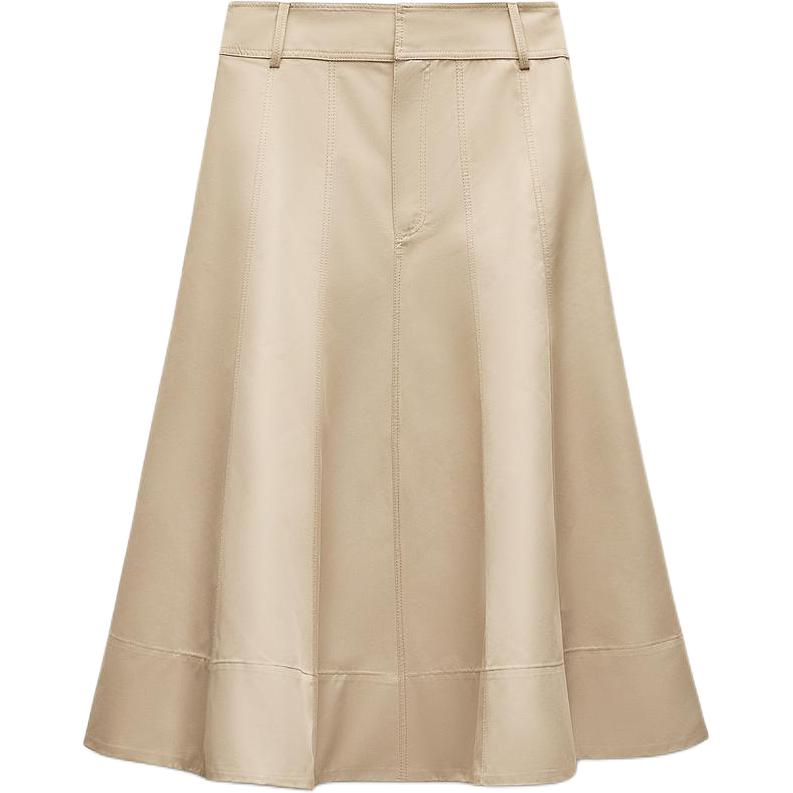 

ZARA Длинная юбка серии ZW, женская, желтые