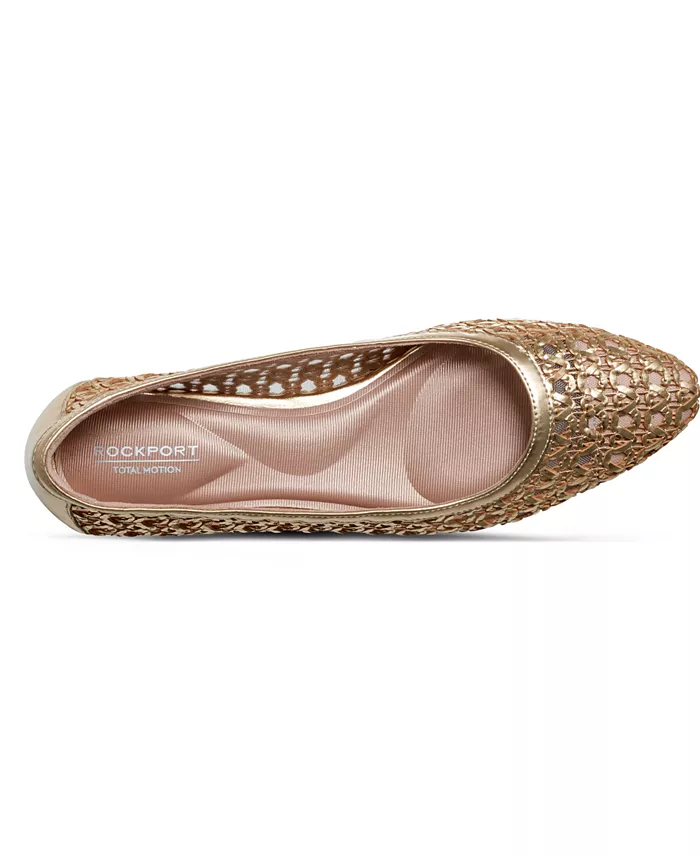 Женские балетки Tessia Total Motion Slip-On Rockport, золотой — фото 4