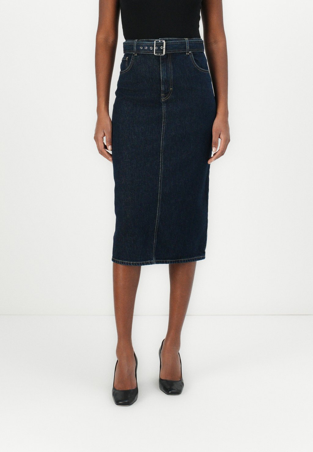 

Джинсовая юбка Pencil skirt HUGO, темно-синий