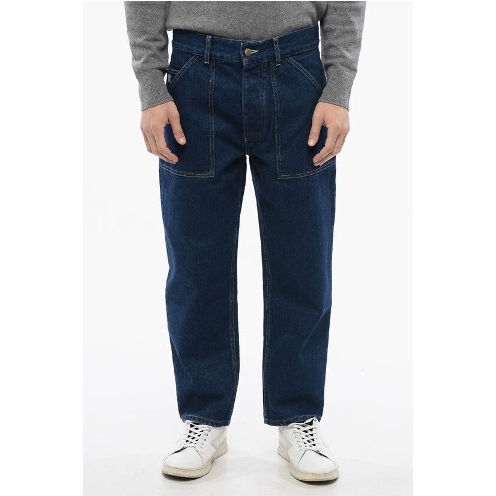 

Джинсы JASPAR Regular Fit с видимыми швами, 19 см Nanushka, Blue