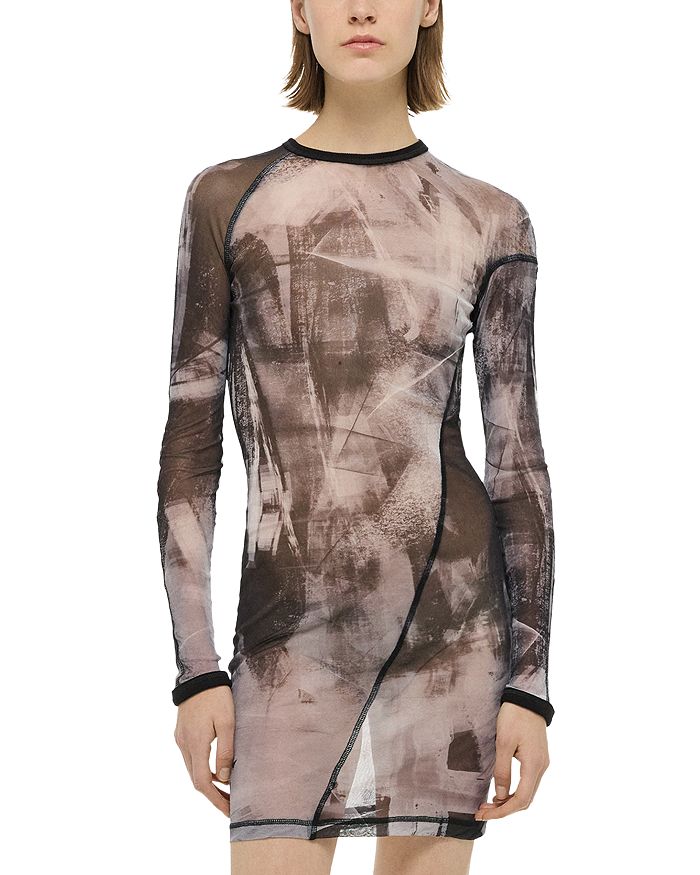 

Платье Twisted Sheer с асимметрией Helmut Lang, черный