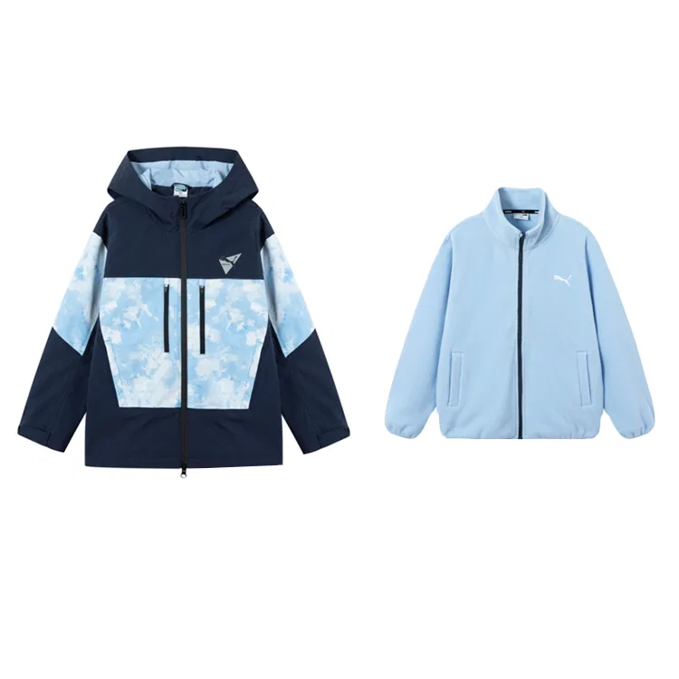 Куртка детская с капюшоном PUMA Blue Floral Tone