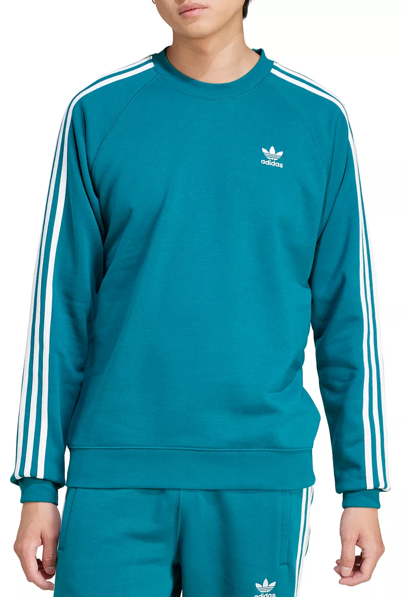 

Мужская толстовка с круглым вырезом с 3 полосками Adidas, цвет Legacy Teal