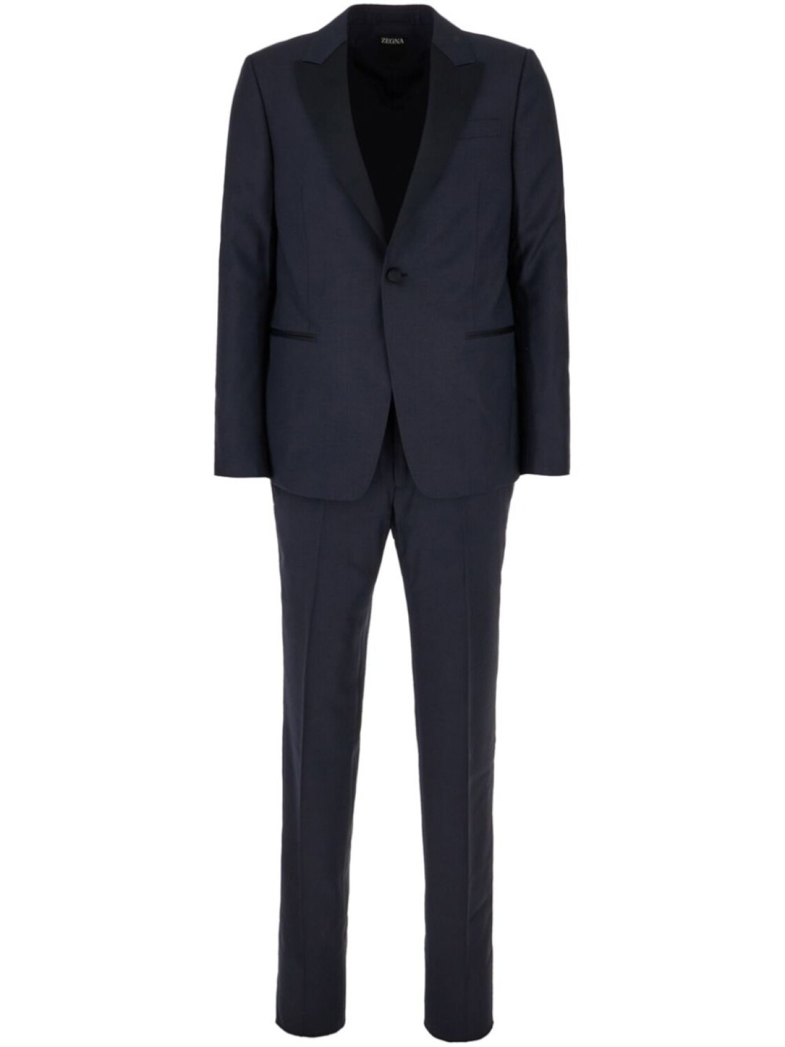 

Однобортный шерстяной костюм Zegna, синий