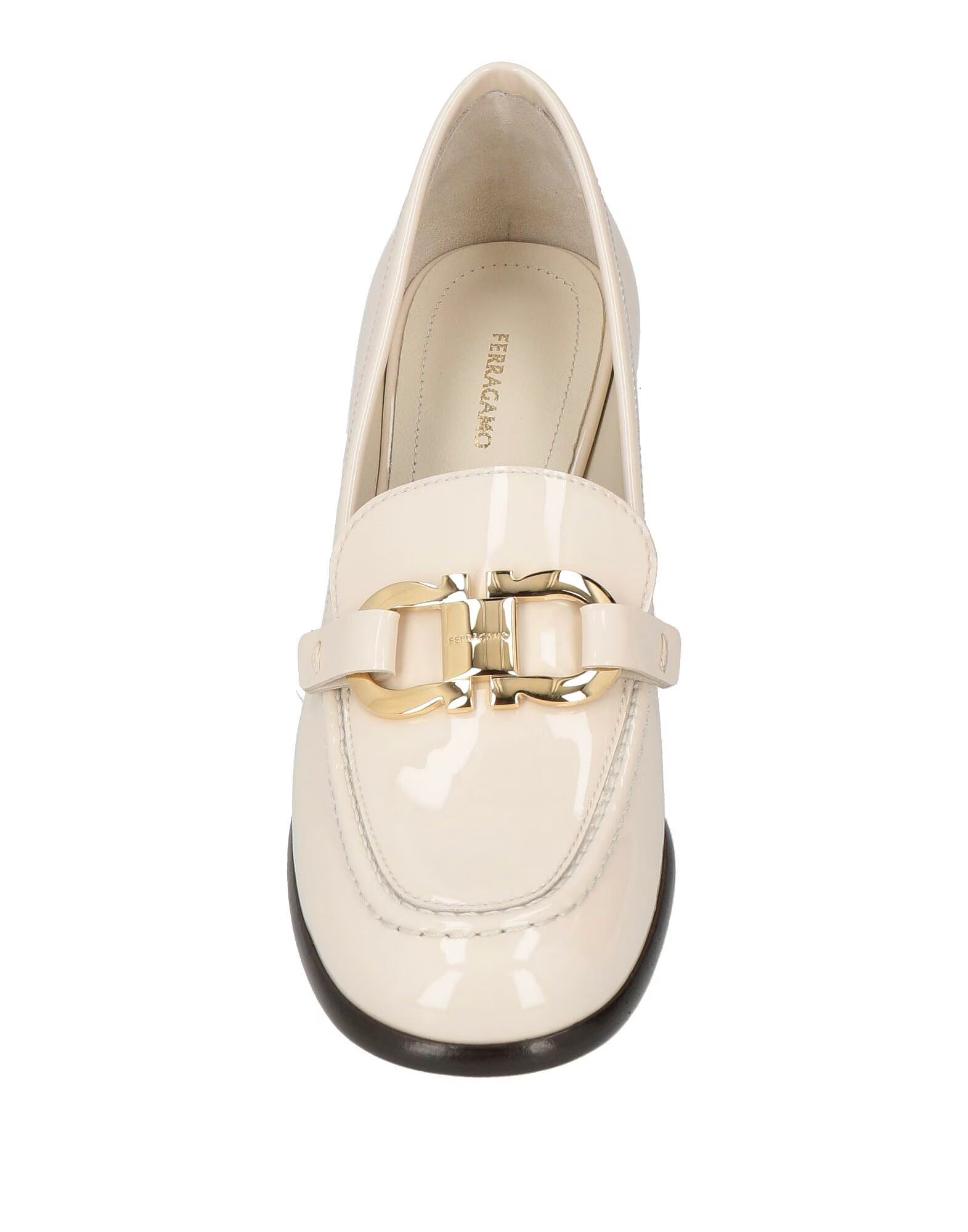Лоферы Ferragamo, бежевый — фото 4