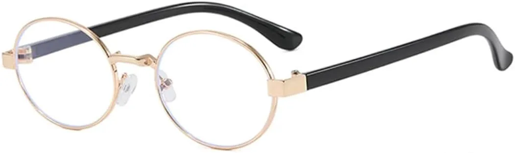 

Винтажные маленькие металлические овальные женские солнцезащитные очки, модные прозрачные градиентные очки UV400, мужские в стиле панк UUPTTPL, Golden Black Clear