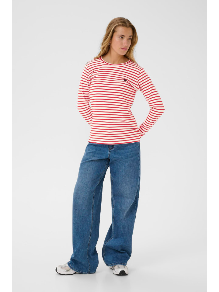 

Рубашка Liddy с длинными рукавами, классический крой, меловая/настоящая красная помадка в форме сердца Kaffe