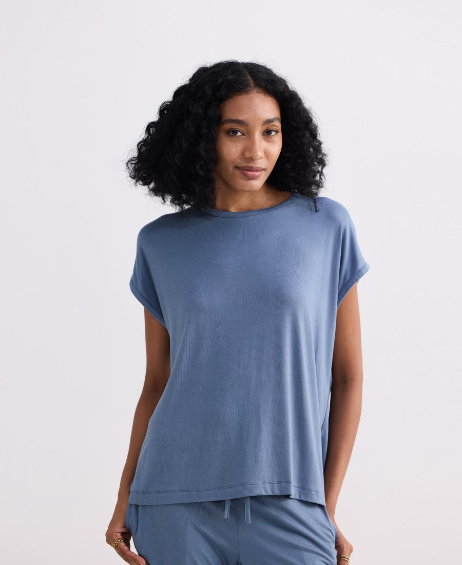 

Женская свободная футболка синего цвета Reistor, Blue, Синий, Женская свободная футболка синего цвета Reistor, Blue