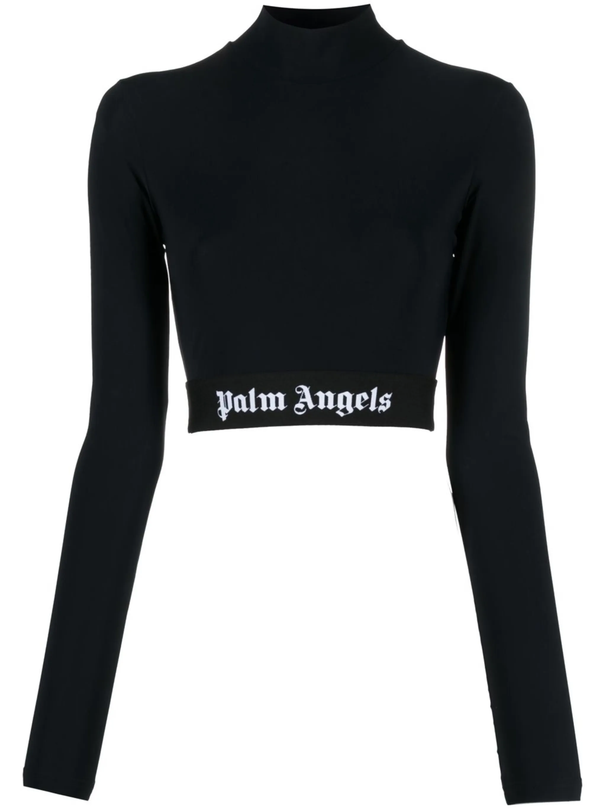 

Укороченный топ с логотипом Palm Angels, черный