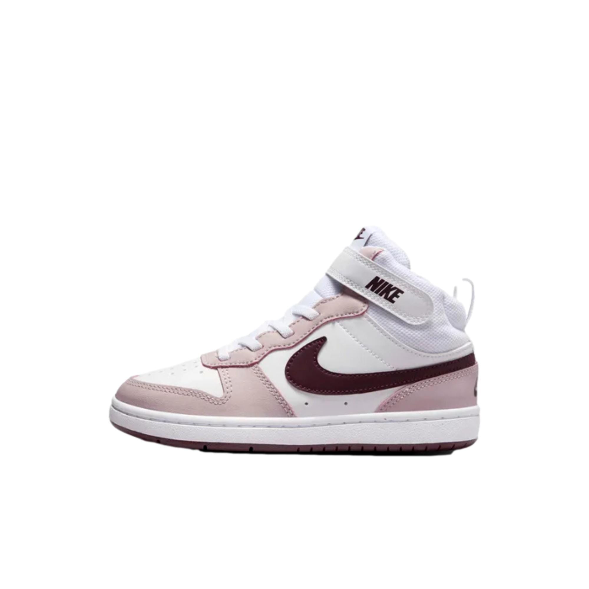 

Nike Court Borough Mid 2 White/Burgundy Crush CD7783-118 Pre-School