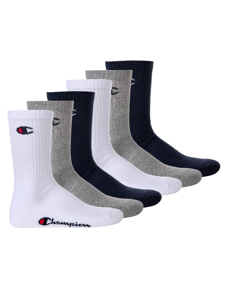 

Champion Носки, упаковка из 6 пар, сине-бело-серые