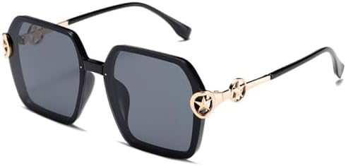 

Мужские солнцезащитные очки в металлической оправе, квадратные, с градиентным переходом цвета, защита от УФ-излучения, винтажные солнцезащитные очки для женщин MTZJH, Black