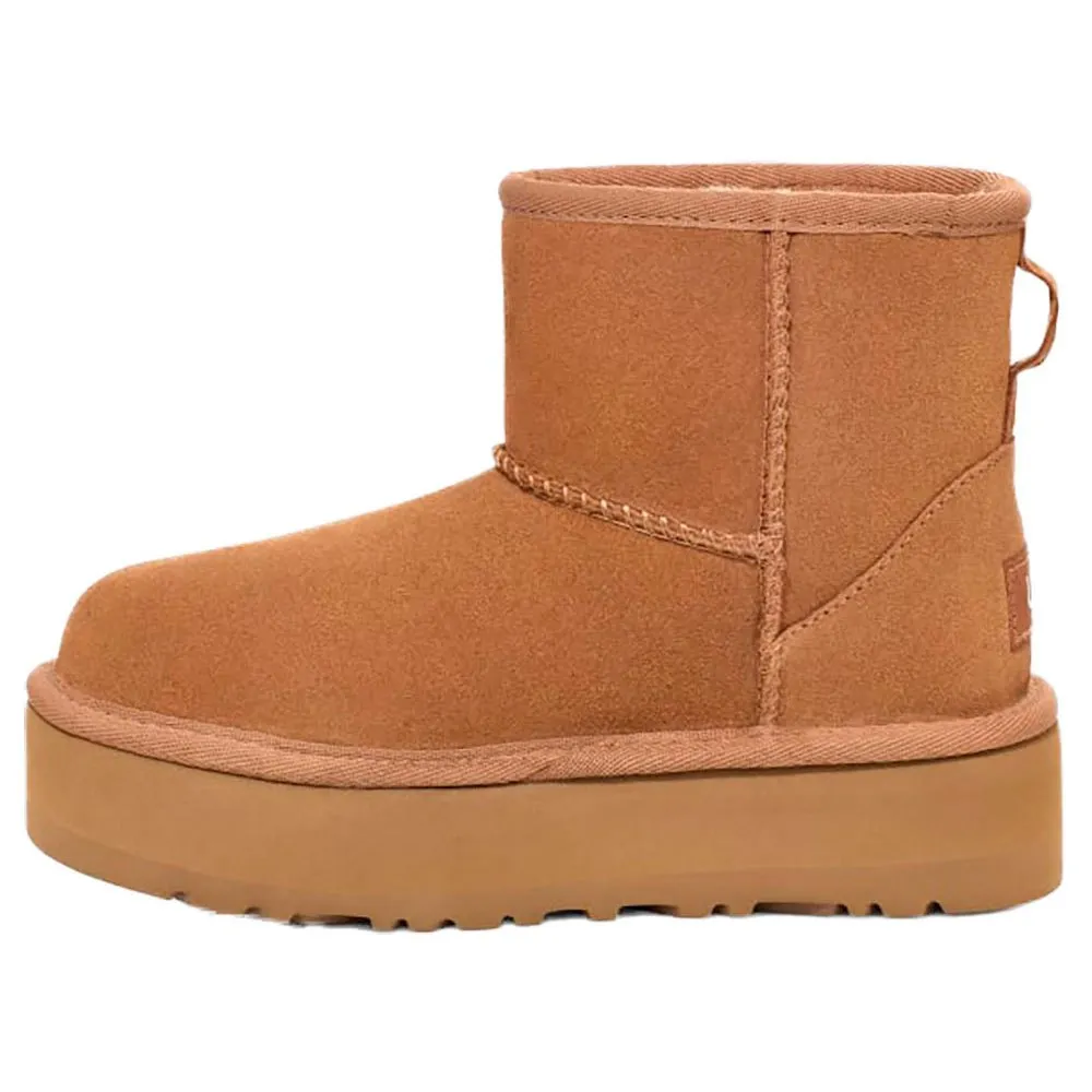 Детские ботинки Ugg Kids DS´ Classic Mini замшевые на толстой подошве, коричневый — фото 4