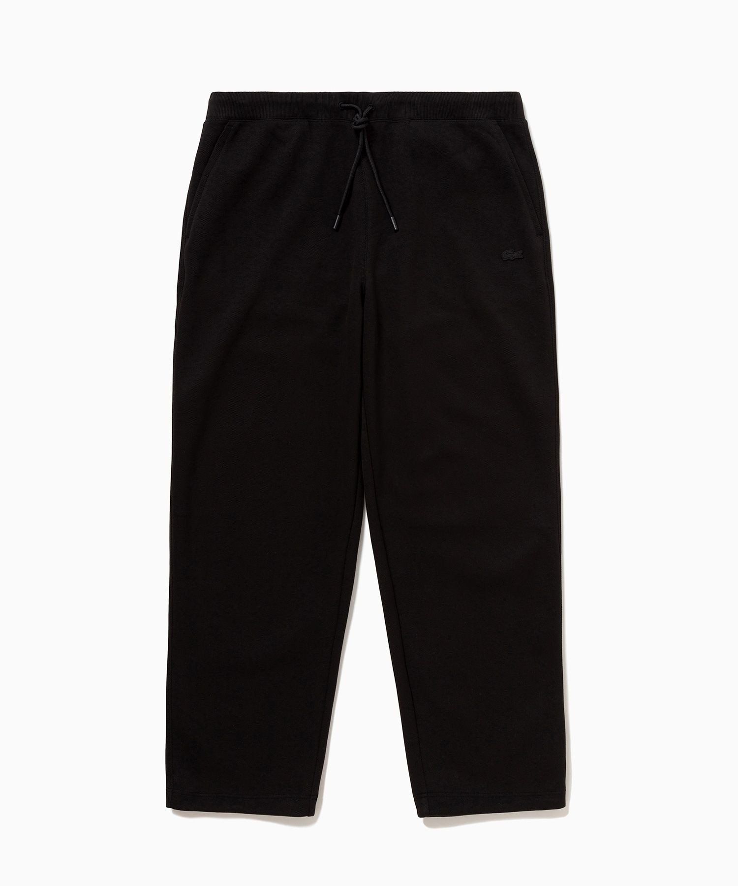 Большие спортивные штаны из пике / спортивные брюки LACOSTE, Black — фото 4