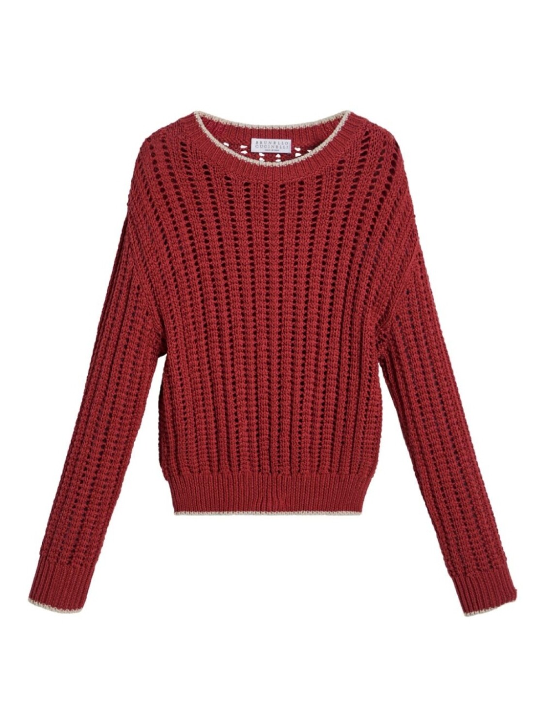 

Brunello Cucinelli Kids свитер фактурной вязки, красный