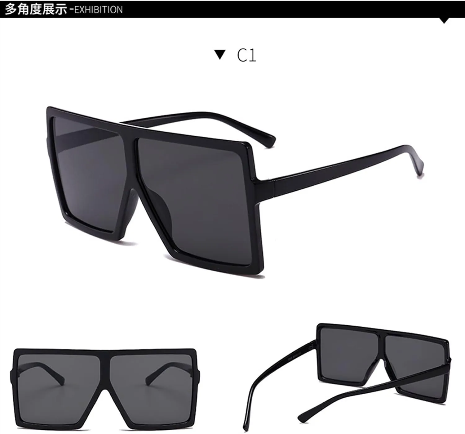 

GAOXIN Модные солнцезащитные очки в крупной оправе для мужчин и женщин, в стиле ретро, ​​квадратной формы, для отдыха и пляжа (Цвет: H, Размер: Средний), H