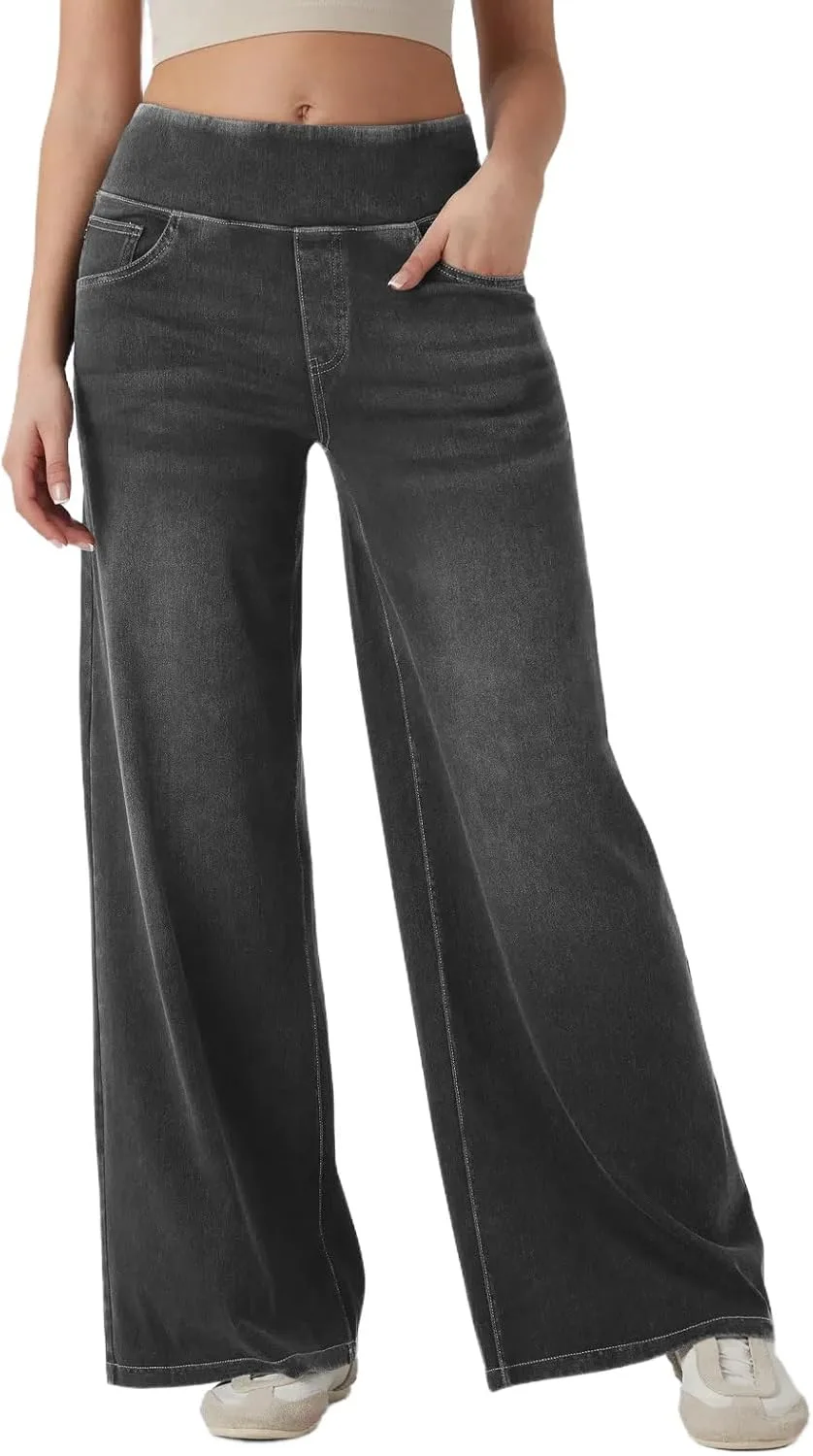 

Mywinway широкие джинсы для женщин с эластичной талией