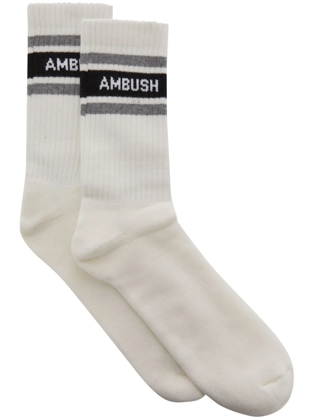 

Носки вязки интарсия с логотипом AMBUSH, нейтральный