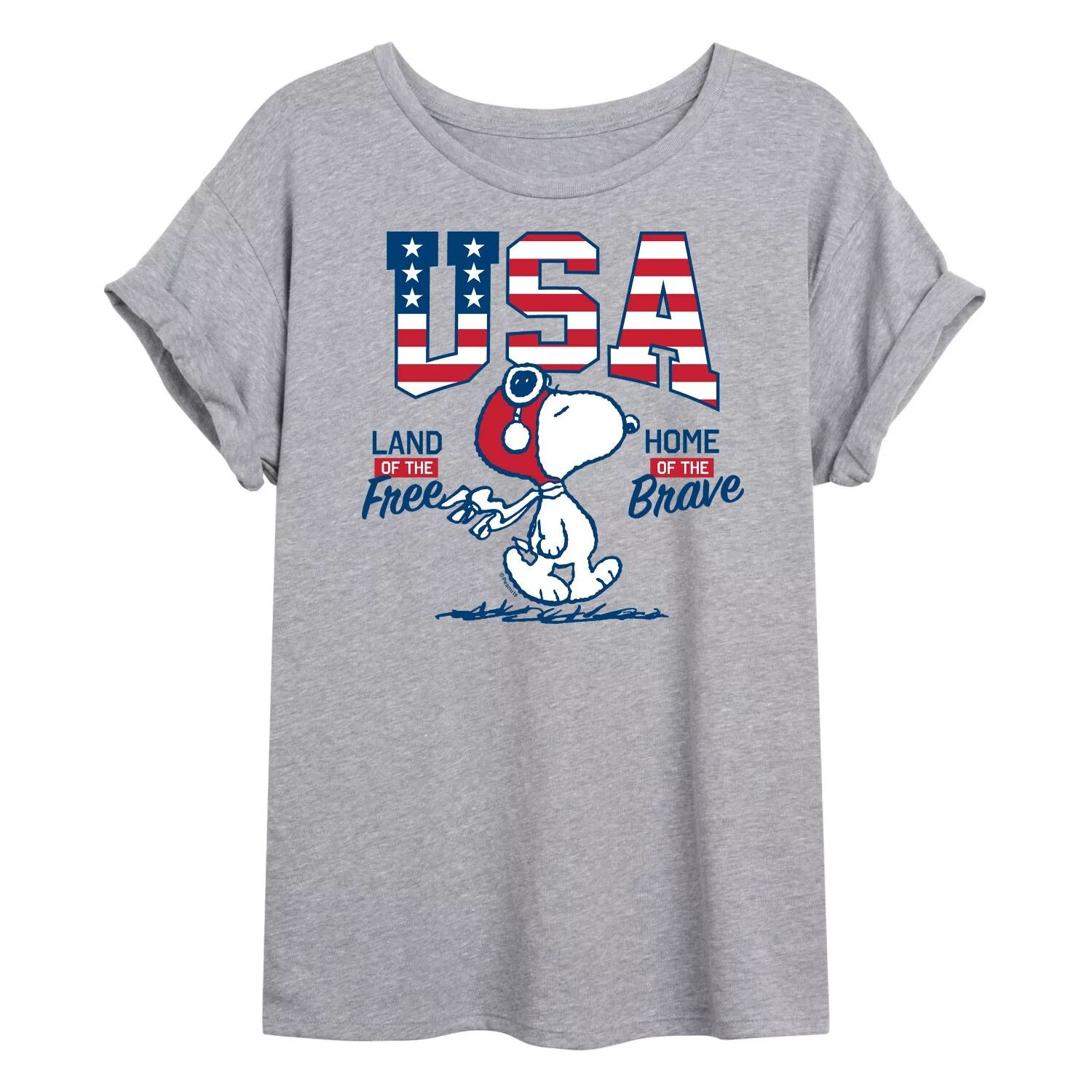 

Детская футболка Peanuts Snoopy Free Brave с струящимся рисунком Licensed Character