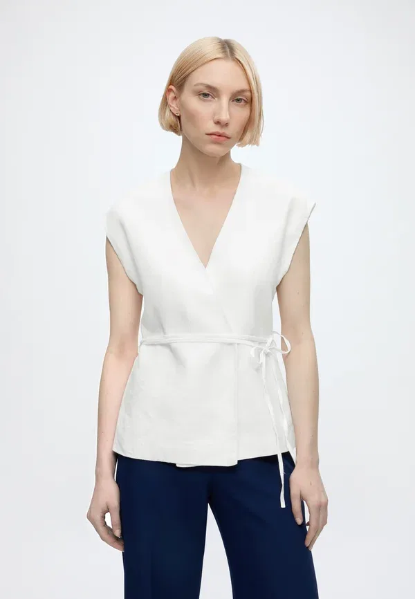 Блуза с запахом Tommy Hilfiger, классический белый