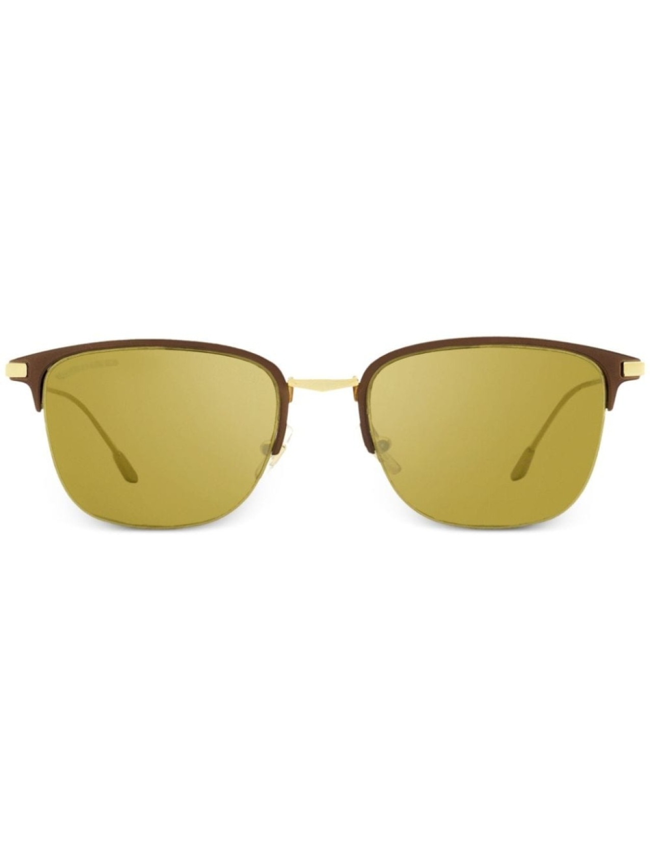 

Longines Clubmaster-frame tinted sunglasses, коричневый