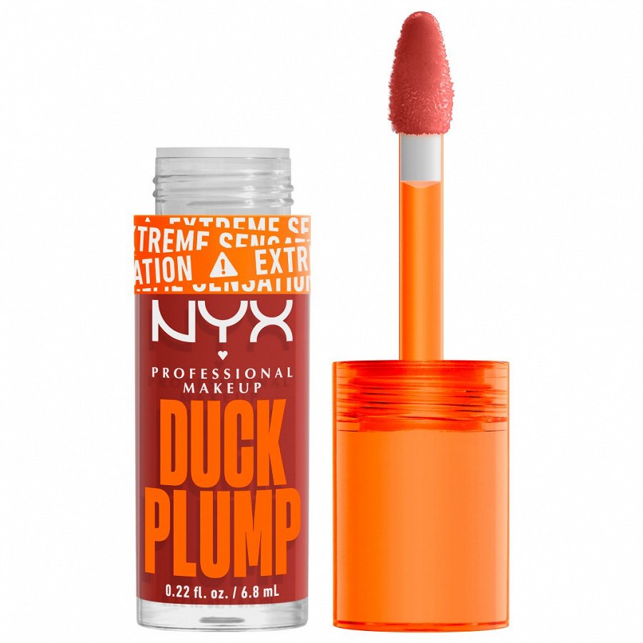 

Пухлый блеск для губ duck plump lip gloss Nyx Professional Makeup, цвет nr. 06 brick of time, 6.8 мл