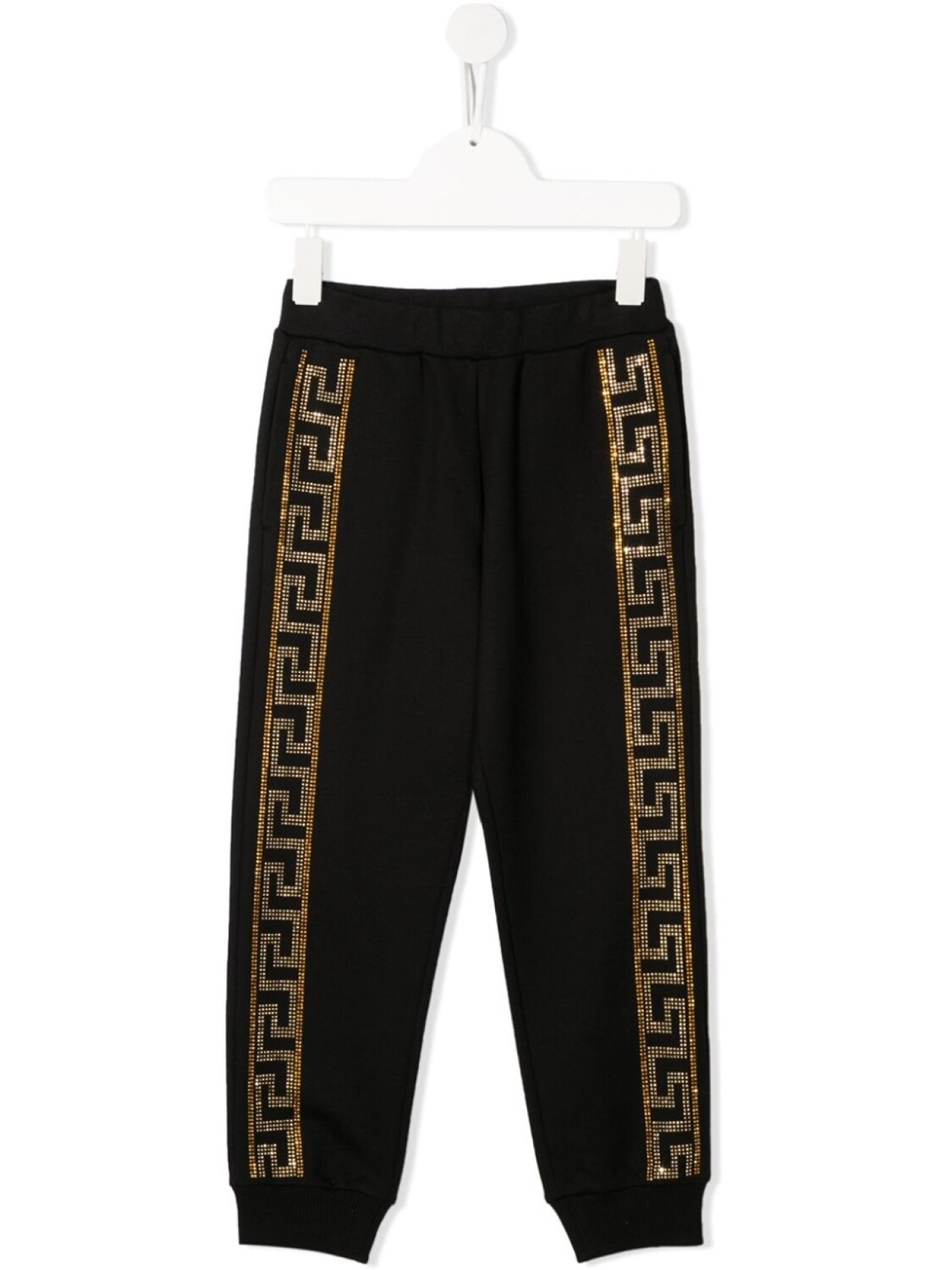

Джоггеры с кристаллами Versace Kids, черный