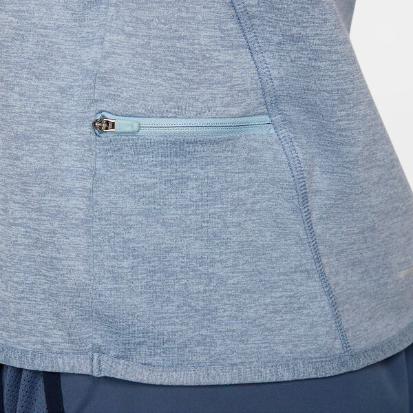Топ dri fit swift element uv 1 4 zip running top Nike, синий — фото 4