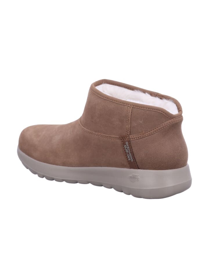 Ботинки женские Skechers зимние с меховой подкладкой, коричневый — фото 3
