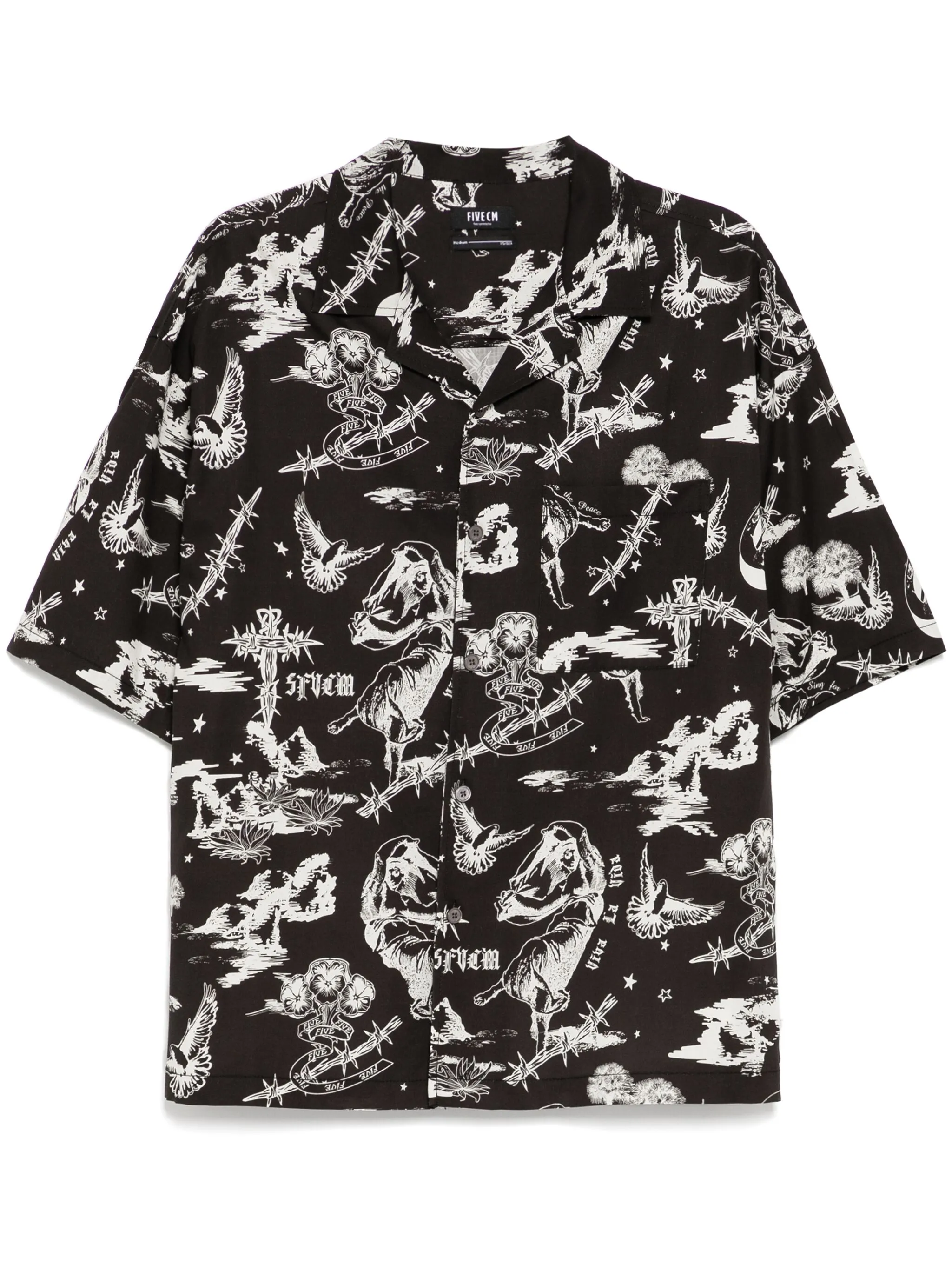 

Рубашка с графичным принтом Five Cm, черный