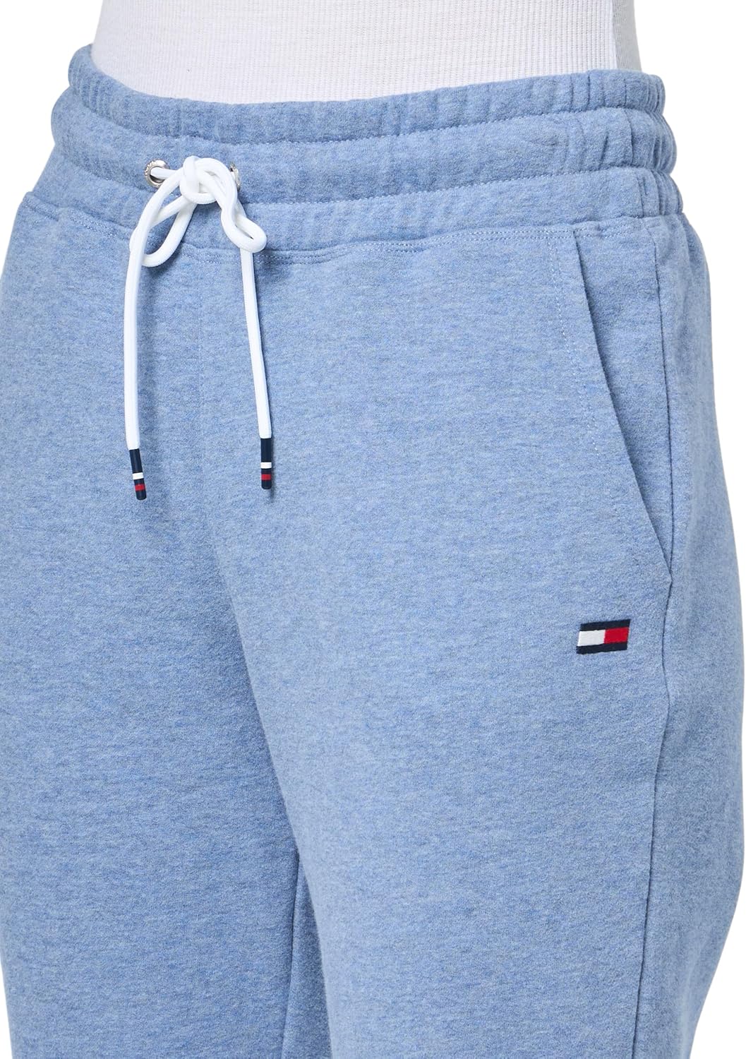 Женские флисовые джоггеры Tommy Hilfiger с завязкой на поясе, True Blue Heather — фото 3