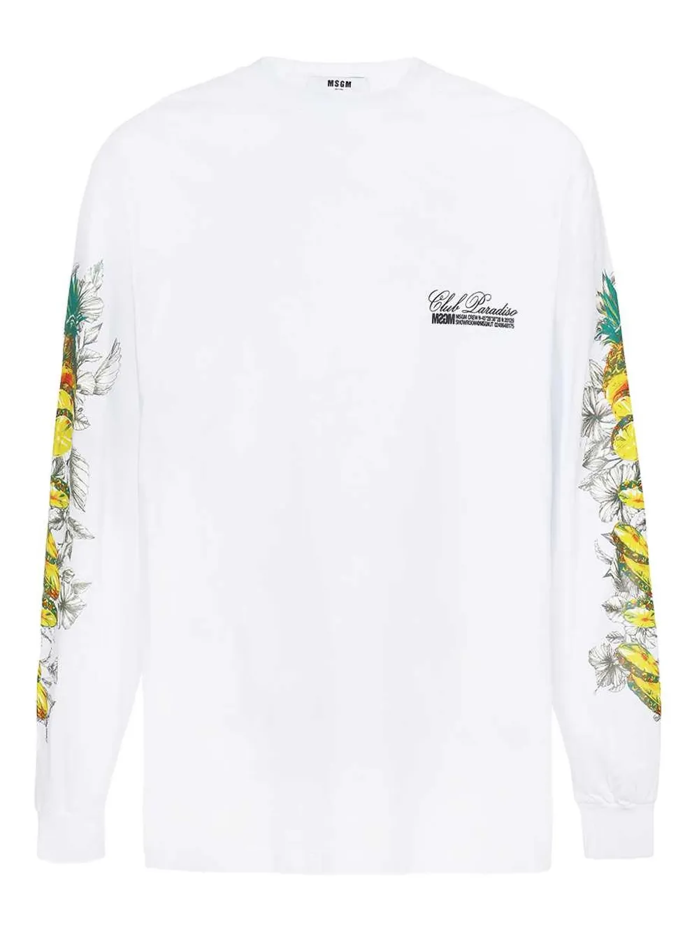 

Футболка с длинными рукавами и фруктовым принтом MSGM, белый