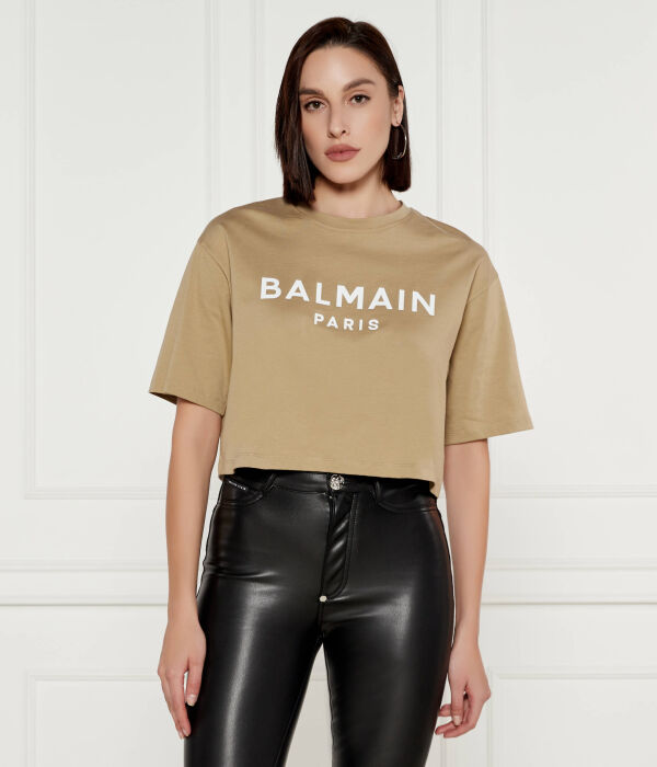 

Футболки Cropped fit Balmain, желтый