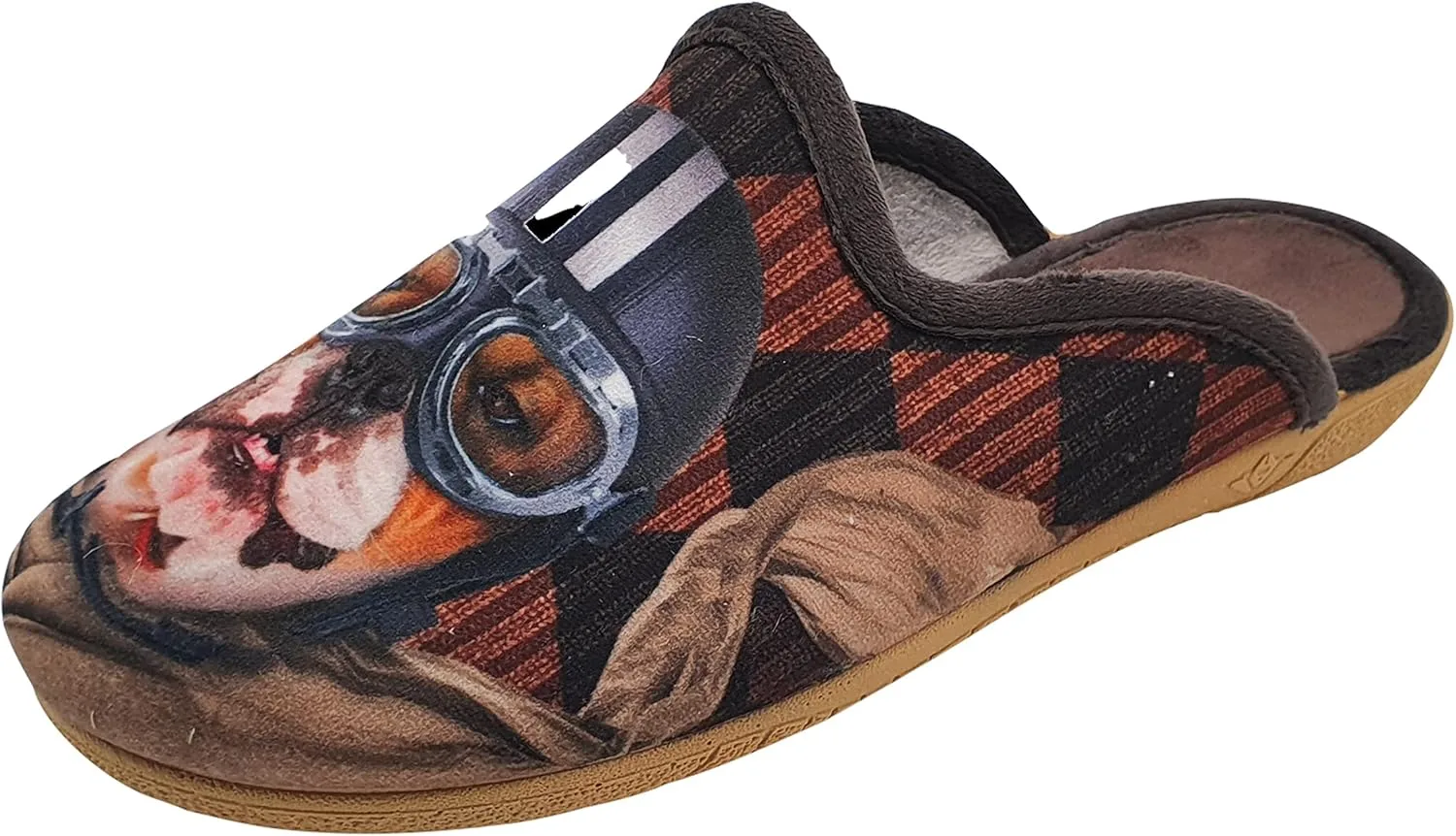 Тапочки Alberola "Бульдог" Schuhkonig, коричневый