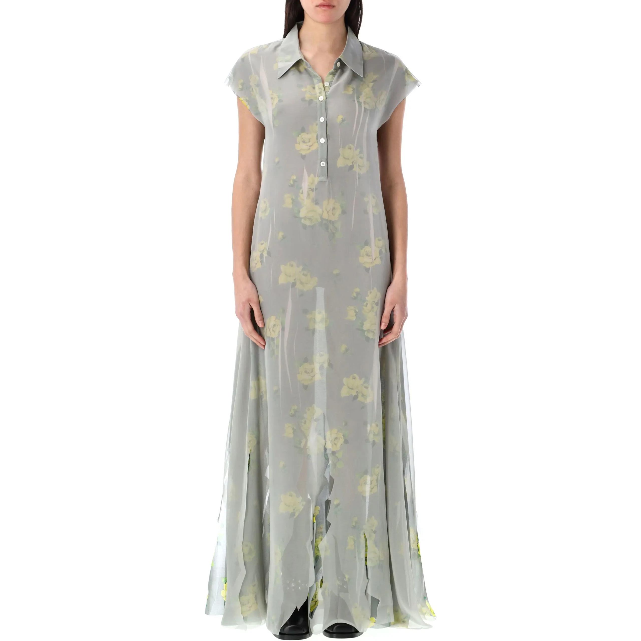 

Женское платье с коротким рукавом разноцветное Acne Studios, мультиколор