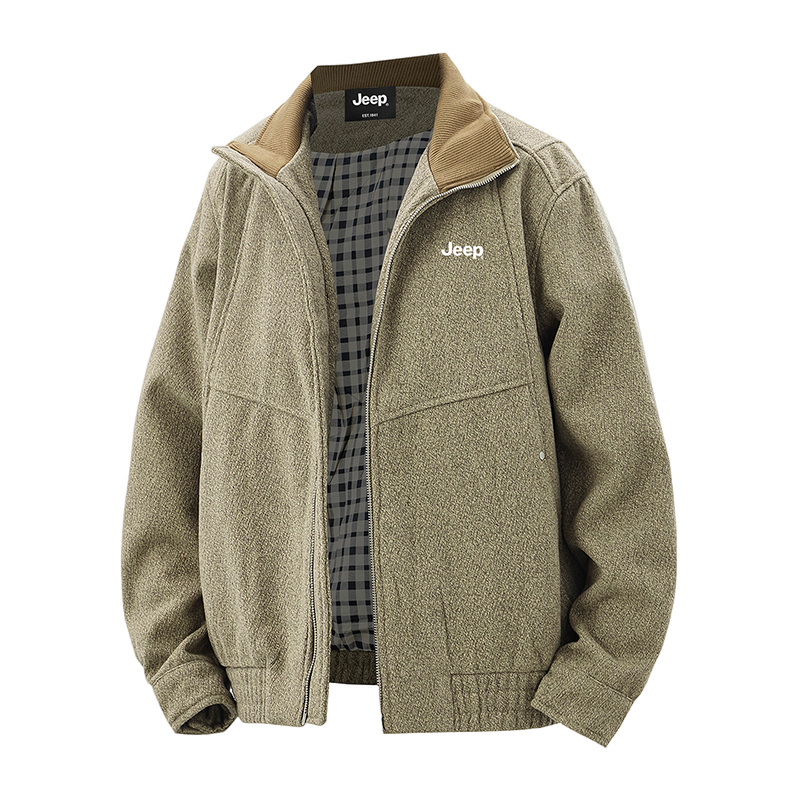 

Jeep Куртка Unisex Khaki Stand Collar Moderate Workwear